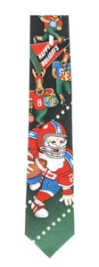 Men's Noel Holiday Collection Christmas Ties Santa Football - Picture 1 of 5