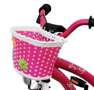 Kinder Fahrradkorb Lenkerkorb mit Blumen Red Loon engmaschig abnehmbar - Bild 1 von 4