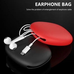 USB Cord Silicone Organizer Storage Box Data Cable Case Earphone Bag - Picture 1 of 19