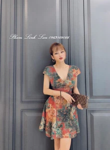 Summer floral Printed Mini Fit and Flare Dress Size Small - Picture 1 of 7
