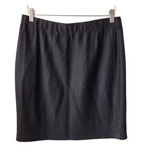 St. John Collection Black Knit Pencil Skirt By Marie Gray Size 14 Made In USA - Picture 1 of 10
