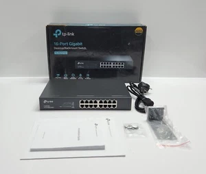 TP-LINK TL-SG1016D 16-PORT GIGABIT DESKTOP/RACKMOUNT SWITCH VER 8.0 - Picture 1 of 15