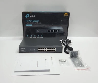 TP-LINK TL-SG1016D 16-PORT Gigabit Desktop / Rackmount Schalter Ver 8.0 - Bild 1 von 4