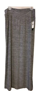 ¡NUEVO CON ETIQUETAS! Maxi falda elástica AB Studio plateada pullon para mujer talla XL - Imagen 1 de 6