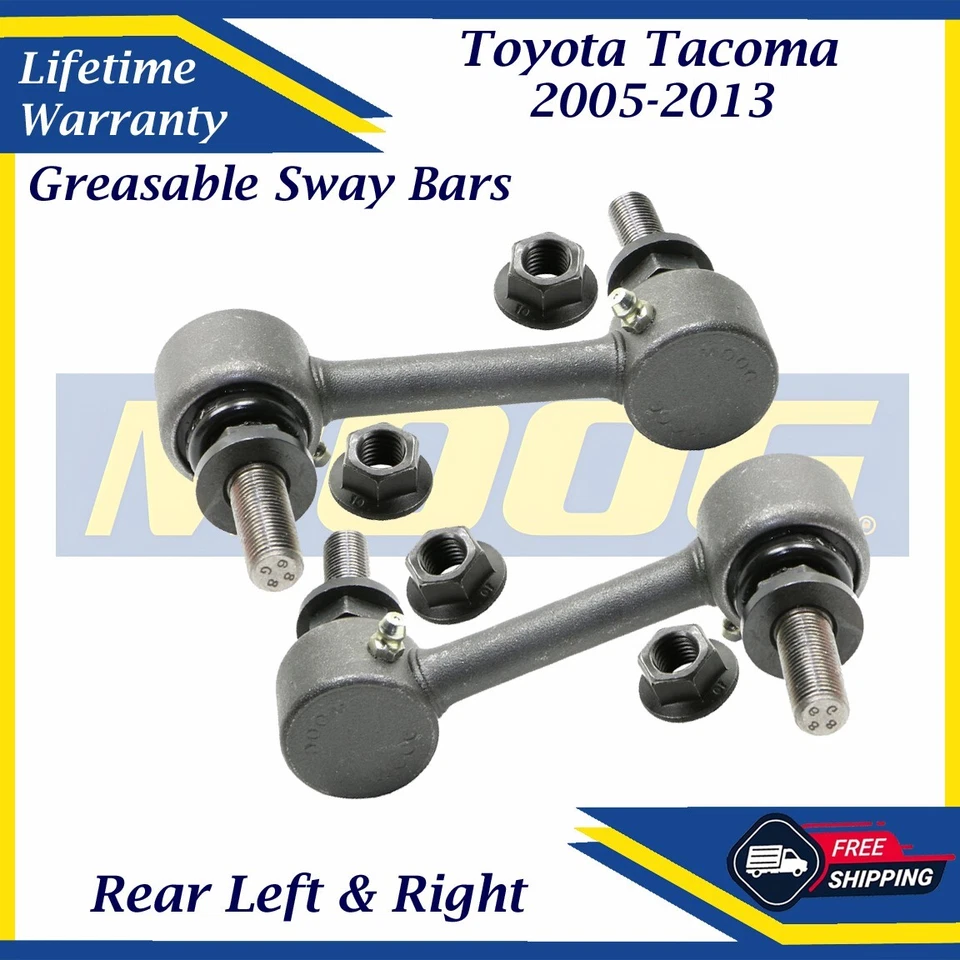 Barras estabilizadoras traseras engrasables MOOG OEM para Toyota Tacoma 2005-2013 garantía de por vida Foto 1 de 4