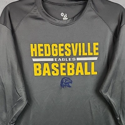 Camisa de béisbol Hedgesville Eagles para hombre gris medio ligero logotipo de rendimiento Foto 1 de 4