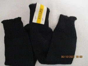 1 Paar Schwarze Wolle  Bein / Armstulpe  Unisex  Free Size - Bild 1 von 2