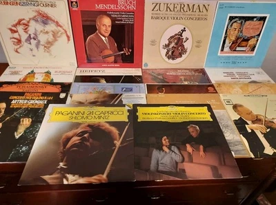 Classical Violin 20-LP Lot-Grumiaux,Szeryng,Oistrakh,Heifetz,Zukerman,Mintz Etc  - Image 1 of 4