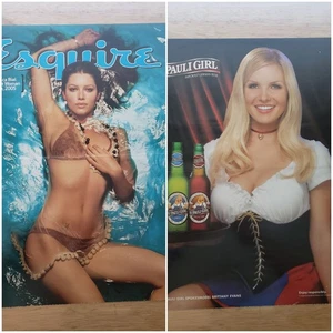 Esquire Jessica Biel Sexiest Woman Alive + St Pauli Girl Double-sided Poster - Picture 1 of 5