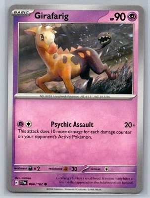 Girafarig #066/162 SV05: Temporal Forces Common - Pokemon Cards AA7 - Image 1 of 2