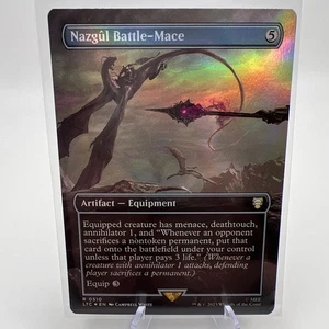 Nazgul Battle-Mace (Borderless) #510 (Foil) (NM) Lord of the Rings LTC Magic MTG - Picture 1 of 2