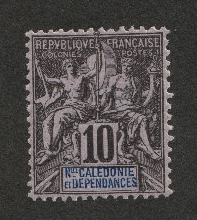 1892-1904 New Caledonia Sc# 45 - 10¢, Navigation & Commerce. MH Cv$9 - Image 1 of 1