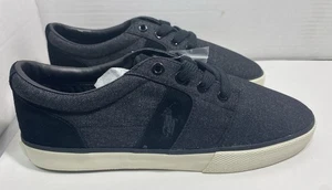 Polo Ralph Lauren Herren Halmore Turnschuhe Größe 8,5 grau/schwarz Freizeit Halbschuh - Bild 1 von 12