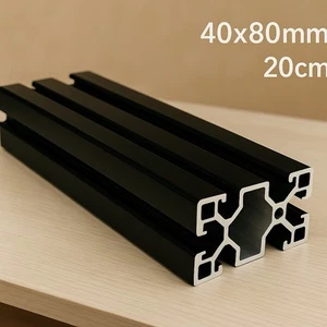 Item Aluminum Profil 40x80 mm 20cm Schwarz Eloxiert T Nut CNC Maker DIY - Bild 1 von 2