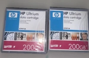 2 cartucce dati nastro nuove sigillate HP LTO-1 LTO1 Ultrium 200 GB C7971A 20 MB - Foto 1 di 3