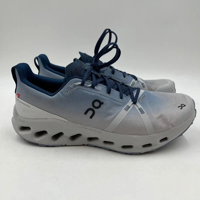 On Cloudsurfer Trail Waterproof Running Shoes Mens US 12 EU 47 UK 11.5 Blue Grey - Image 1 of 4