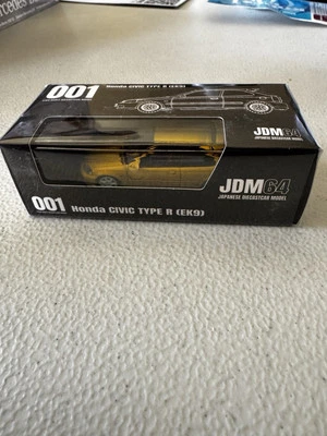 Honda Civic Type R (EK9) – Yellow 1:64 Scale Model - Hobby Japan HJDM001-2 - Image 1 of 4