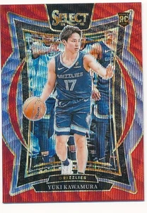 YUKI KAWAMURA 2024-25 PANINI SELECT CONCOURSE RED WAVE PRIZM #76 RC ROOKIE - Foto 1 di 2