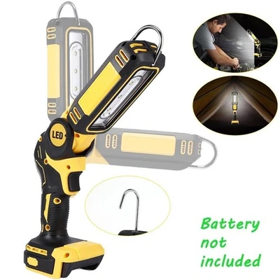 Folding LED Light Compatible with Dewalt Batteries 3 Brightness Levels for Work - Image 1 of 4