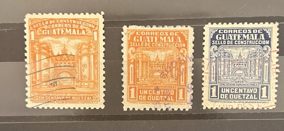 Guatemala: 1943-49. 3 Variedades, SC# RA-21-RA-23, Usado. ID#10-06265 Foto 1 de 1