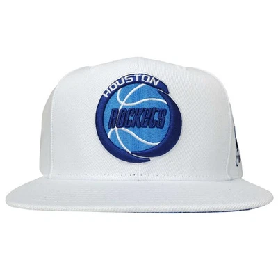 Houston Rockets Mitchell & Ness NBA Snapback Hat Cap 3D Logo White Blue New - Image 1 of 4