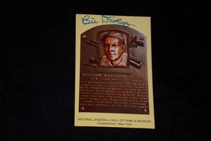 HOF BILL DICKEY YELLOW HALL OF FAME SIGNED AUTOGRAPHED POSTCARD YANKEES - Picture 1 of 1