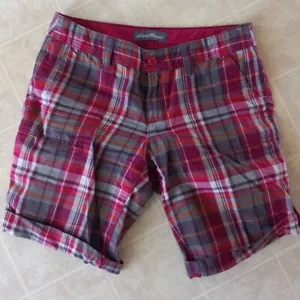 Eddie Bauer Shorts Damen Größe 4 leicht Outdoor Taschen kariert - Bild 1 von 3
