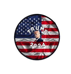 Hat Patch Trump USA Flag Sublimation DYI Fabric Patch Glue Iron On Sew - Picture 1 of 7