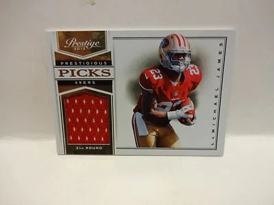2012 Prestige Prestigious Picks LaMichael James F.B. Jersey Card #23 217/299 - Image 1 of 2