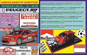 ANEXO DECAL PEUGEOT 307 WRC MARKKO MARTIN RALLYE MONTECARLO 2005 (01) - Picture 1 of 1
