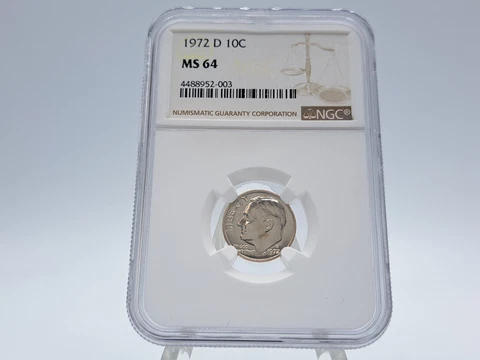 1972-D NGC MS64 Roosevelt Dime 952-003 Cover