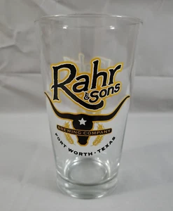 Cabezal de dirección Rahr & Sons Brewing Company Fort Worth Texas 6" logotipo de vaso de pinta de cerveza - Imagen 1 de 7