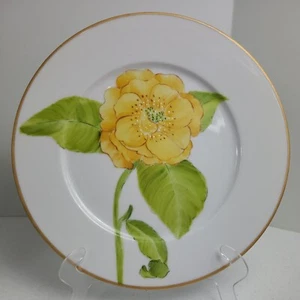 Mitterteich Bavaria Handpainted Yellow Floral Gold Trim 10.5" Decorative Plate E - Picture 1 of 5