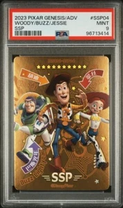 PSA 9 WOODY BUZZ JESSIE 2023 PIXAR GENESIS LIGHTYEAR SSP-04 GRADED DISNEY *TPHLC - Picture 1 of 2