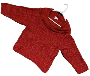 Vintage Macy's Kim Rogers USA Made Knit Sweater Cowl Neck Women's Large - Picture 1 of 8