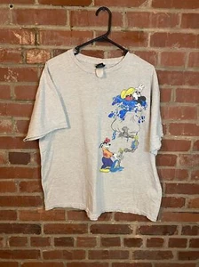 Vintage 90s Mickey Unlimited Shirt Grey Thrashed Goofy Mickey Mouse Adult XL - Bild 1 von 8