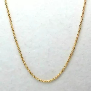 18ct 750 Yellow Gold Belcher Cable Chain Necklace 50cm 2.3grams -Free Post - Bild 1 von 12