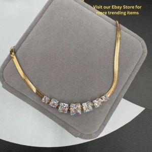 necklace for women with crystals gold trending jewelry for women - Picture 1 of 1