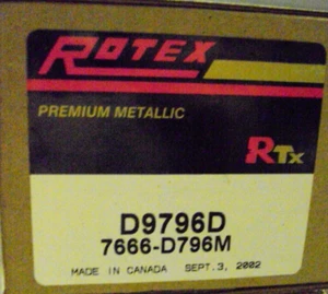 Juego de pastillas de freno de disco delanteras, semimetálicas - Rotex D9796D - Imagen 1 de 1