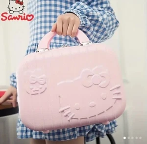 Sanrio Hello Kitty Travel Hard Shell Luggage Pink Kawaii Overnight Bag Carryon - Picture 1 of 7