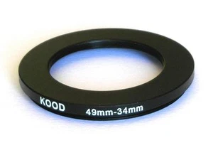 STEP DOWN ADAPTER 49MM-34MM STEPPING RING 49 TO 34MM 49-34 STEP DOWN RING - Picture 1 of 1
