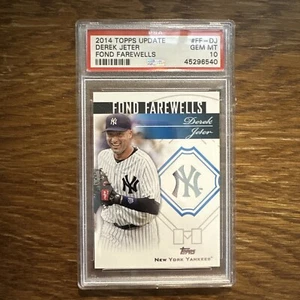 2014 Topps Update Fond Farewells Derek Jeter Yankees HOF PSA 10 GEM MINT - Picture 1 of 4