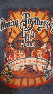 The Allman Brothers Band The Road Goes on Forever Tour Cotton Shirt 2 sides - Picture 1 of 7