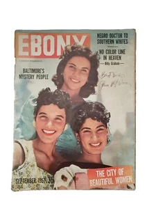 Ebony Magazine September 1957 The City Of Beautiful Women SIGNED JOHN H. JOHNSON - Picture 1 of 11