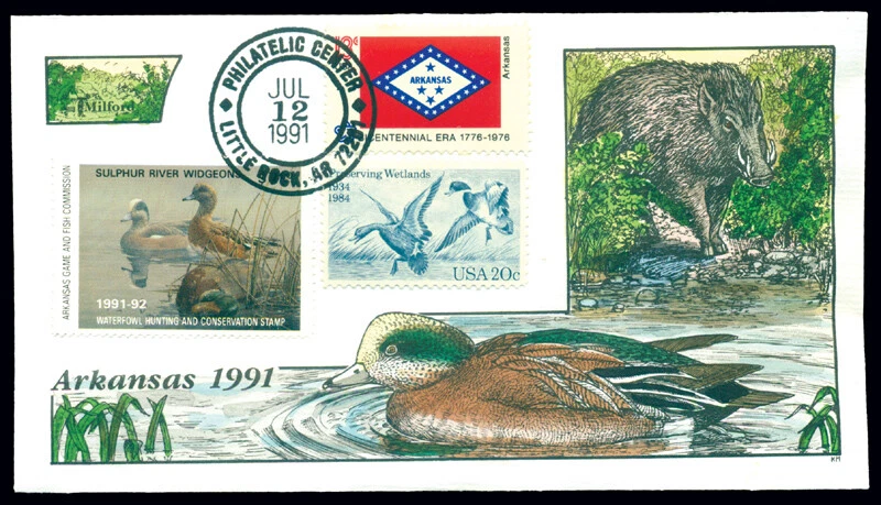 Duck FDC - AR11 1991 Arkansas - Image 1 of 1