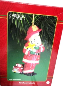 Carlton Karten Firehouse Santa Weihnachtsschmuck #110 - Bild 1 von 6