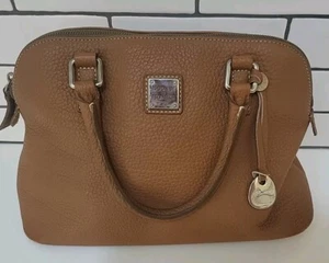 Dooney & Bourke Women's Tan Pebbled Leather Medium Satchel 1357 - Picture 1 of 12