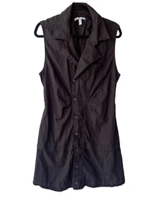 Derek Lam 10 Crosby The Satina Shirt Dress Black Mini Size 16 Women’s - Picture 1 of 10