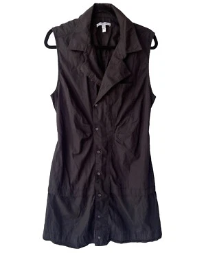 Derek Lam 10 Crosby The Satina Shirt Dress Black Mini Size 16 Women’s - Image 1 of 4