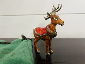 Secret Jewels by Rita G Reindeer Christmas Trinket Jewelry Holder - Picture 1 of 10